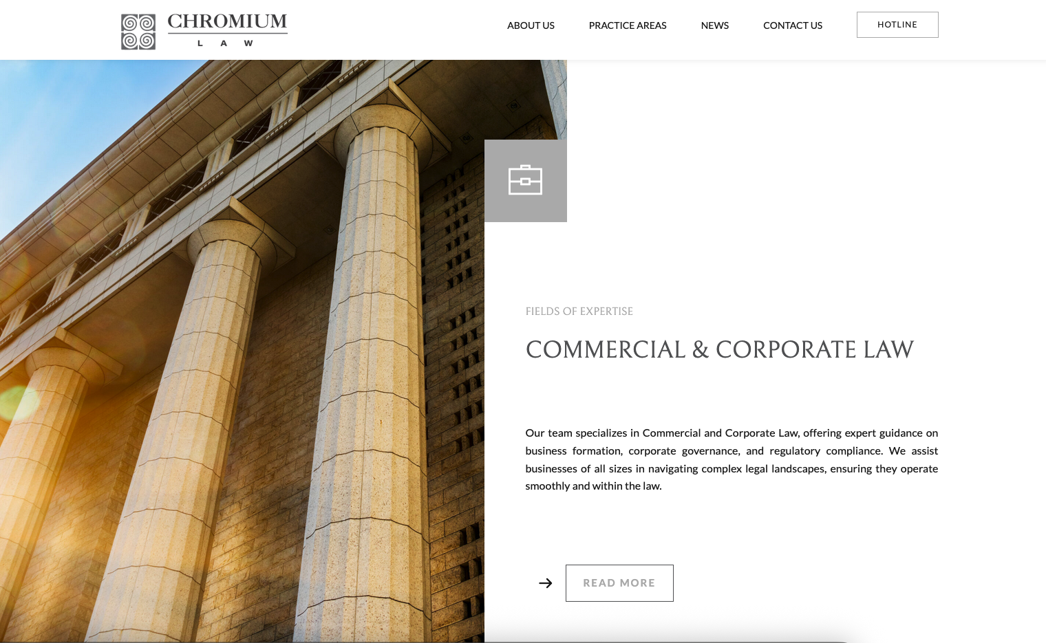 Chromium Law Corporate Brand & Practice Portal artifact 2